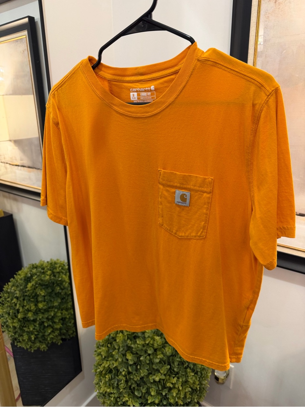 Carhartt Orange Pocket Tee with Chest Logo